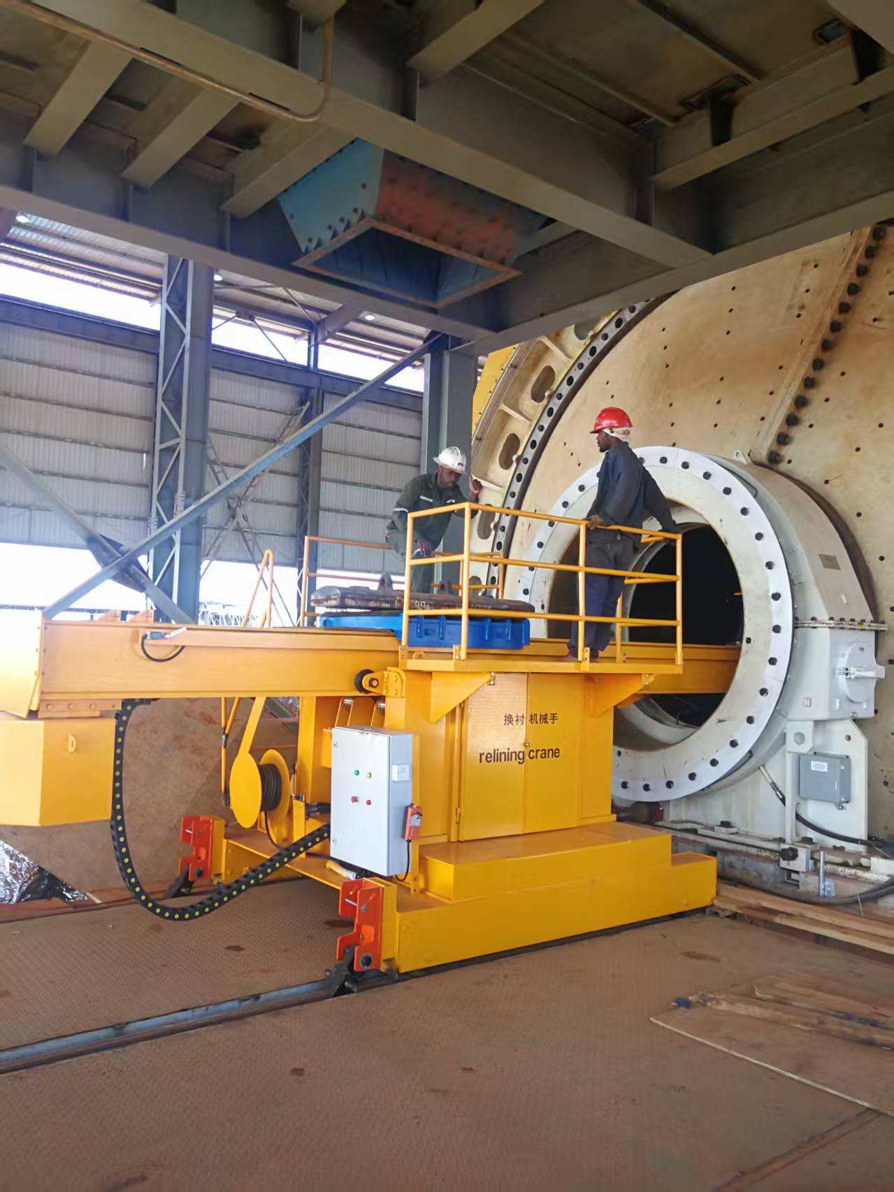 JXS-V型换衬机械手印尼现场调试安装